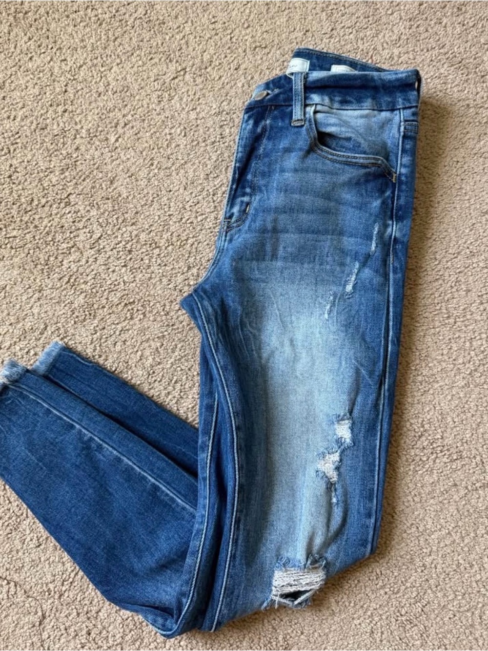 KanCan Medium Blue Distressed Skinny Jeans